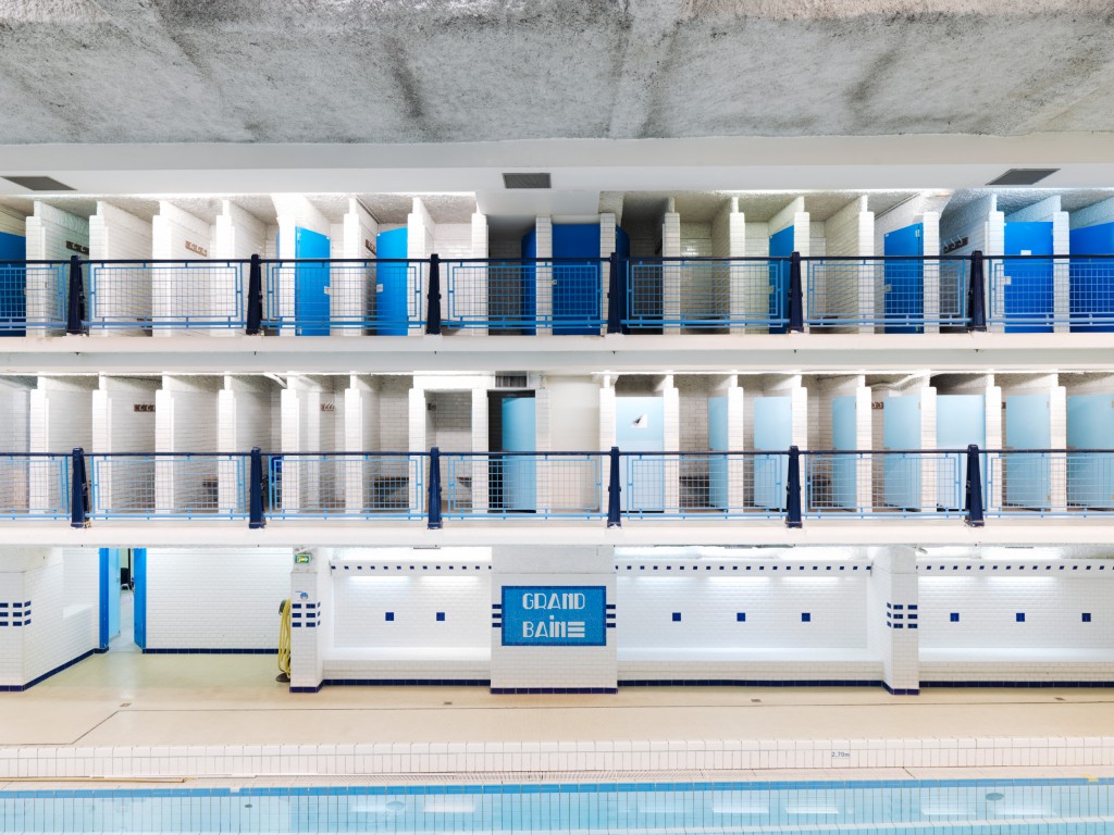 Vue cabines piscine avant travaux, 2014 © Cyrille Weiner